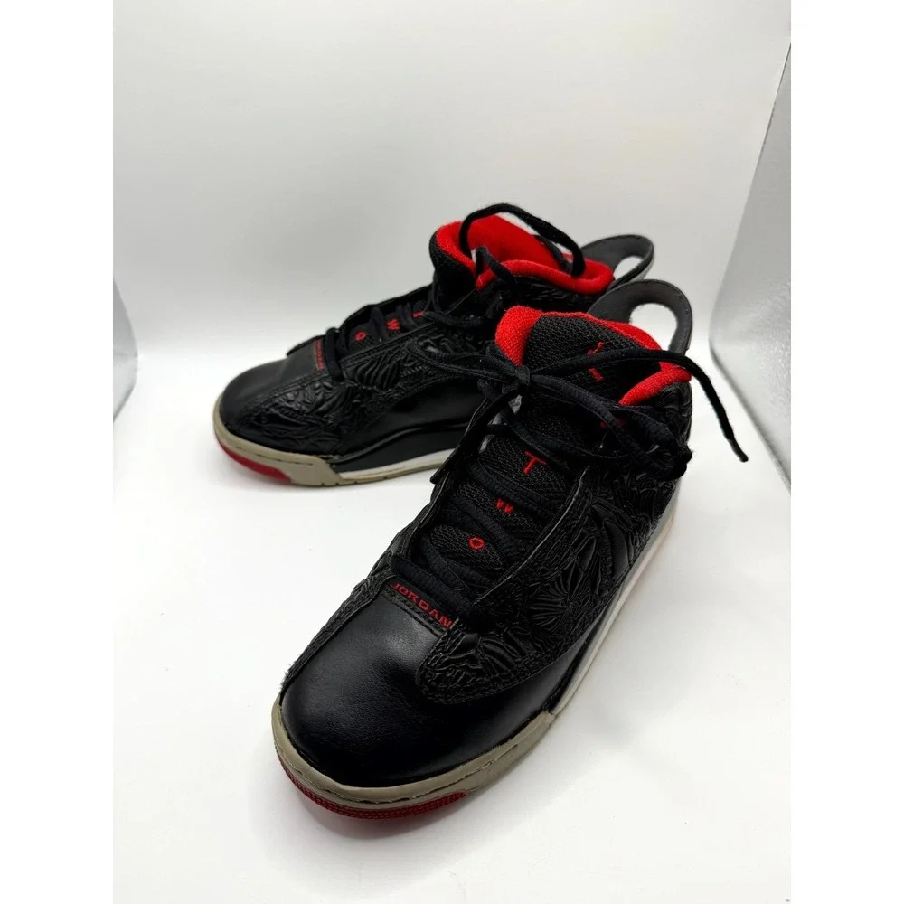 Air Jordan Dub Zero GS 311047-013 Boys 4 Sneaker Black Cement Leather Basketball